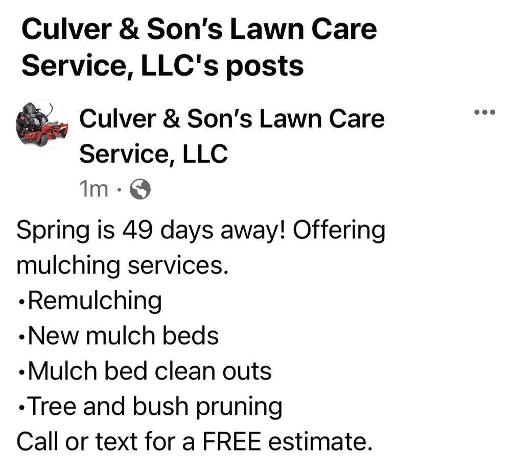 Trusted yard maintenance with custom design in Fredericksburg, VA by Culver & Son’s Lawn Care service