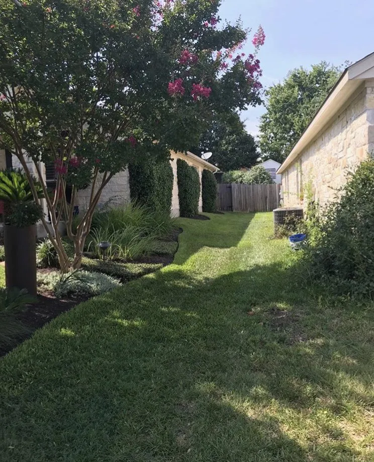 Professional yard maintenance for residential properties in Austin, TX by Curb Appeal Landscapes