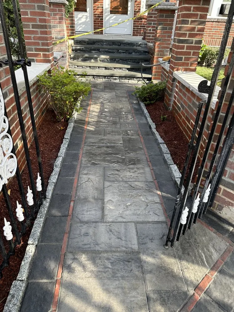 Custom landscape design in Hyde Park, MA by Curb Appeal Landscaping