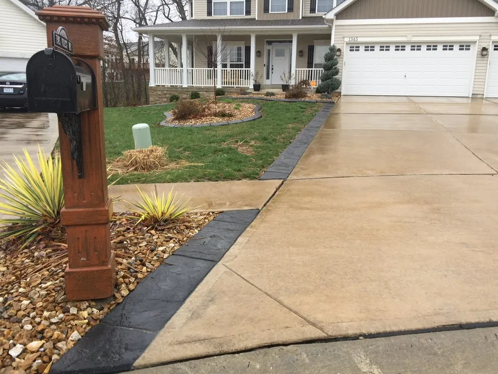 Affordable landscape installation with custom design in Saint Peters, MO by Curb Appeal
