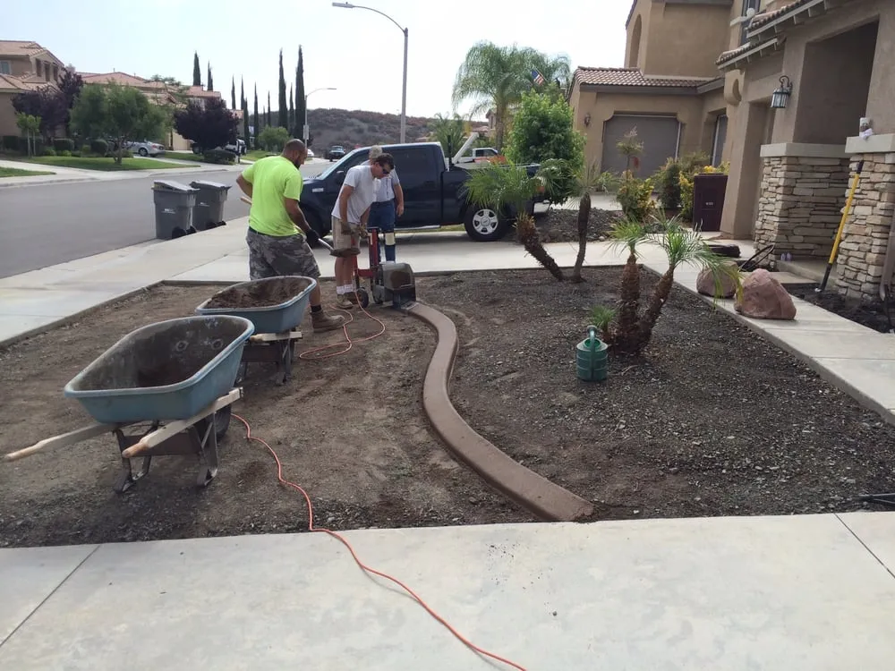 Top-rated garden landscaping in Lake Elsinore, CA by Curb Guy Lawn Curbing #758384