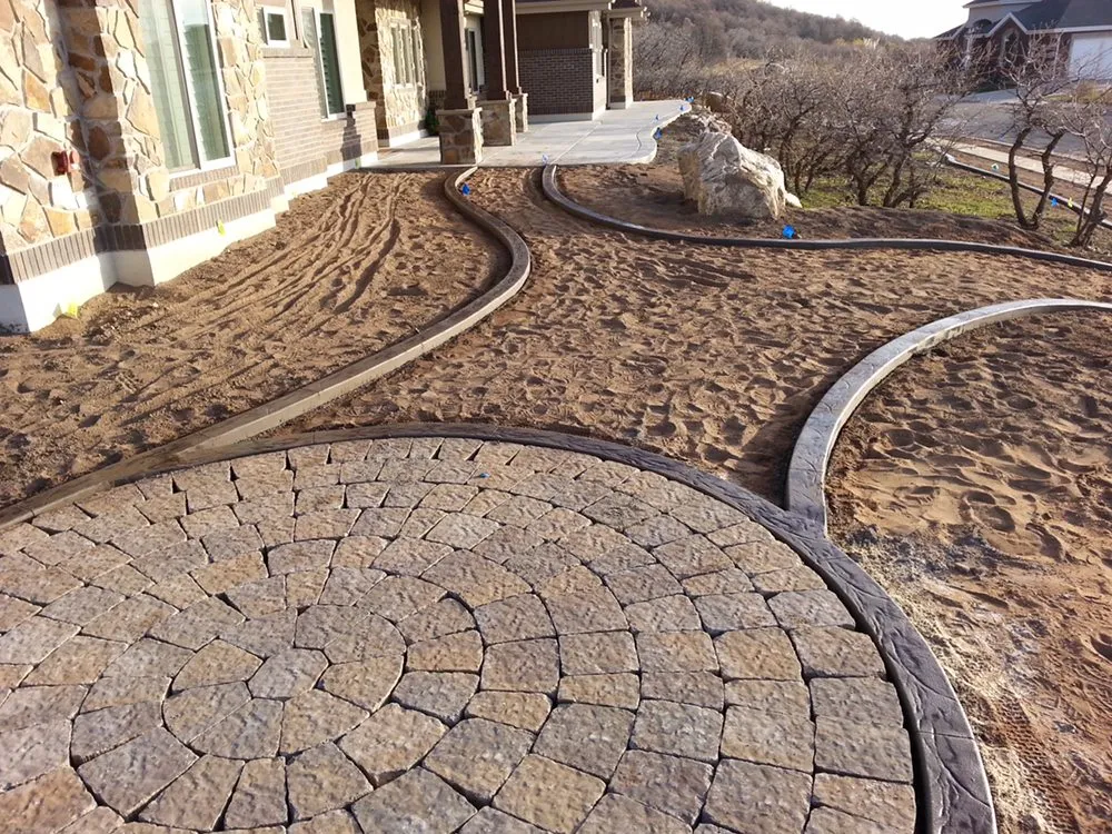 Custom garden landscaping with custom design across Ogden, UT - Curb Masters