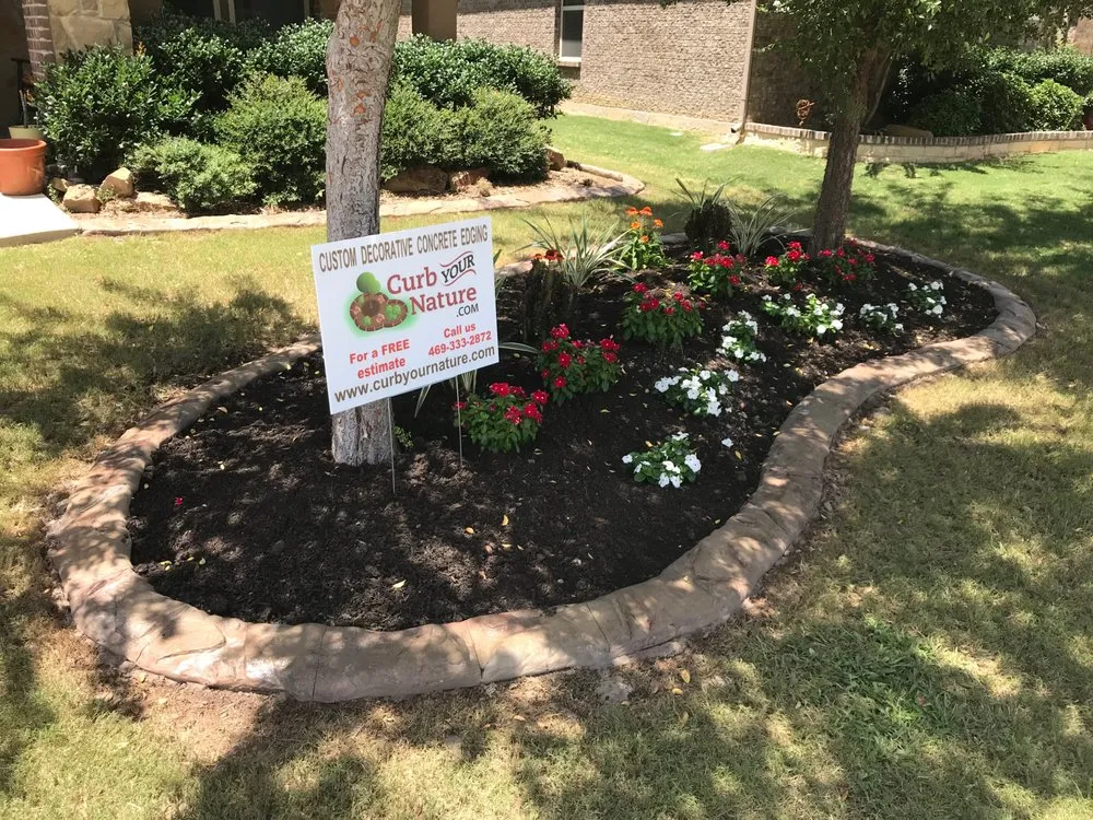 Local landscape installation in Roanoke, TX by Curb Your Nature