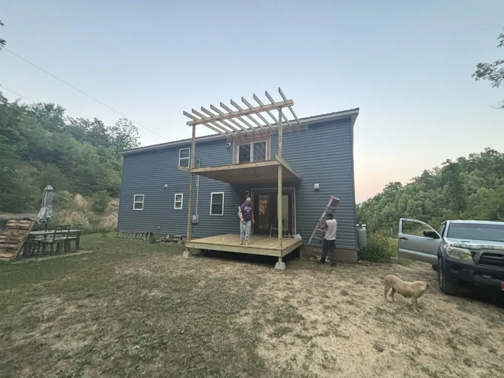 Custom garden landscaping in Redbush, KY by Curtisy Roofing