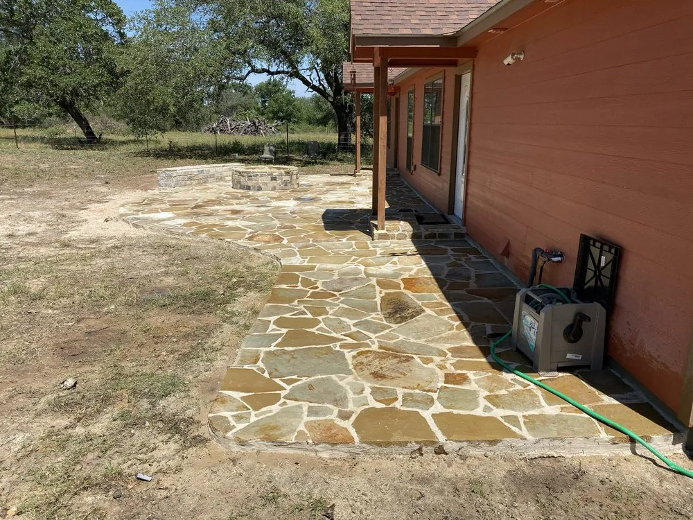 Reliable landscaping services for residential properties in San Antonio, TX by Custom Backyard Builders