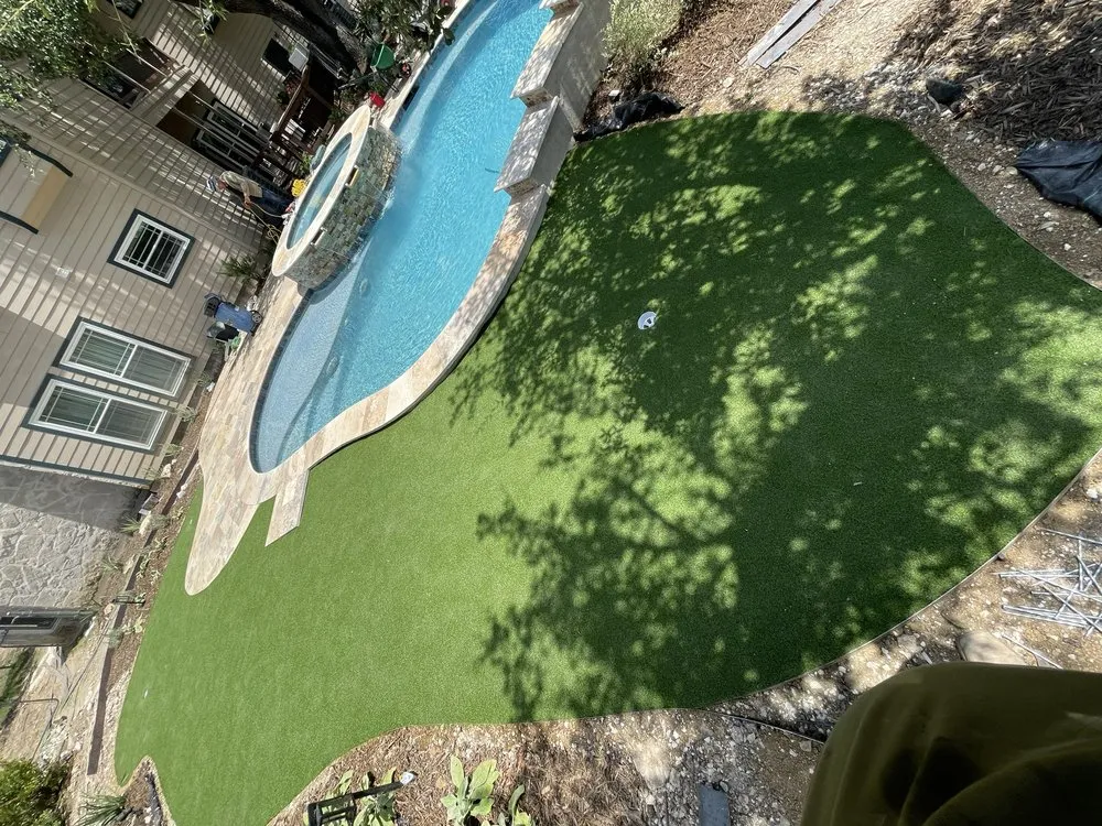 Expert lawn mowing service for beautiful yards in San Antonio, TX by Custom Backyard Builders