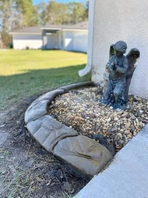 Custom landscape installation for residential properties in Dunnellon, FL by Custom Creations Curbing & Landscaping