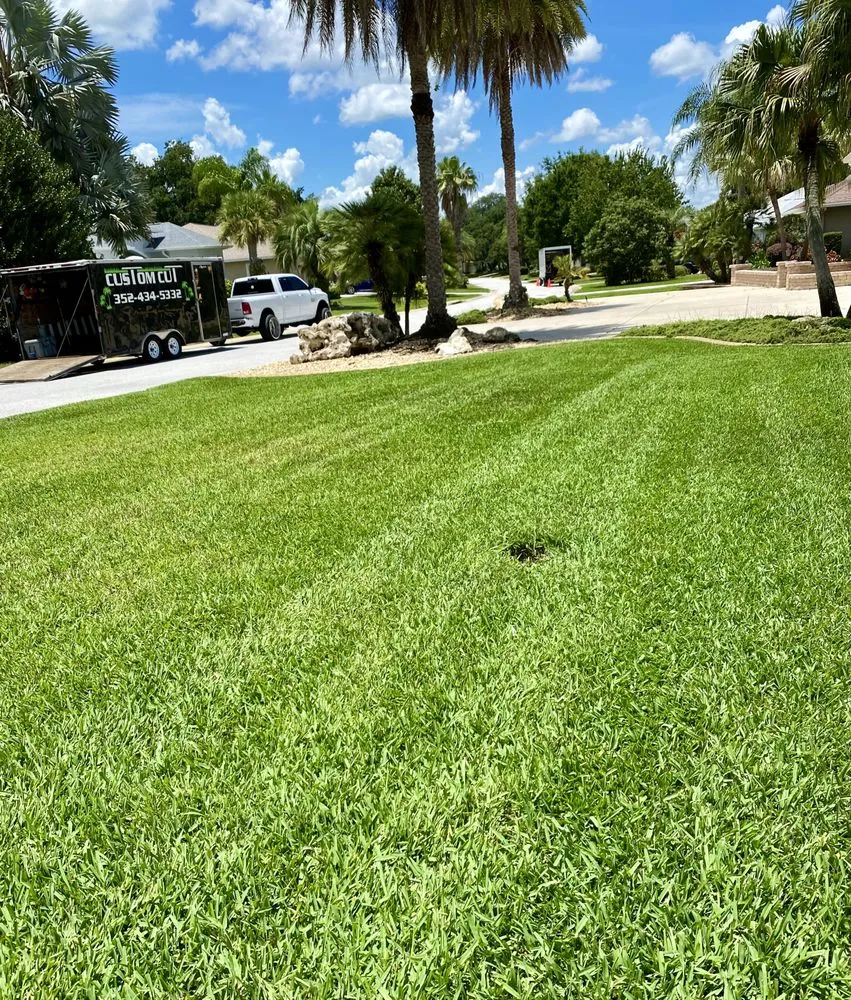 Professional yard maintenance with custom design in Fruitland Park, FL by Custom Cut
