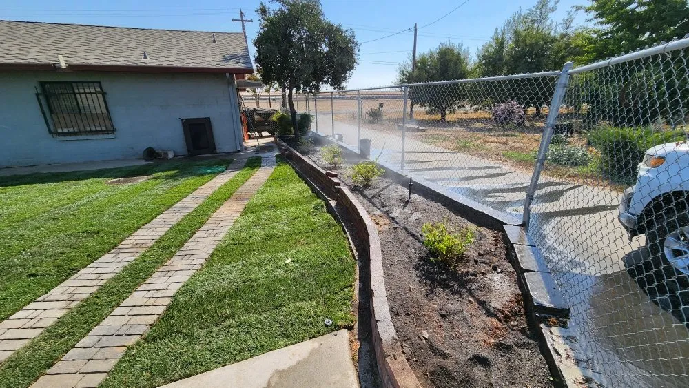Custom lawn care service for outdoor upgrades in Patterson, CA by Custom Edge Landscape Construction