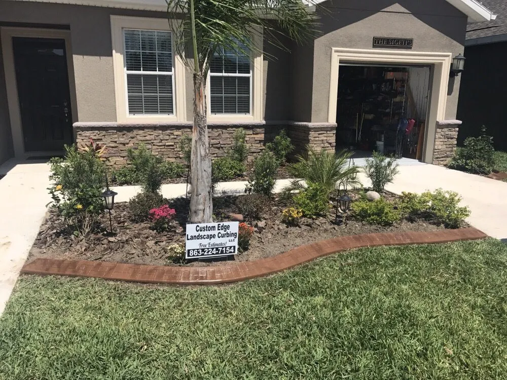 Custom garden landscaping for year-round maintenance across Haines City, FL - Custom Edge Landscape Curbing