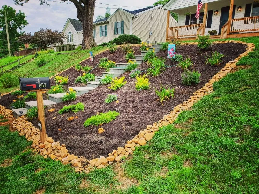 Custom landscape installation in Staunton, VA by Custom Gardening Services