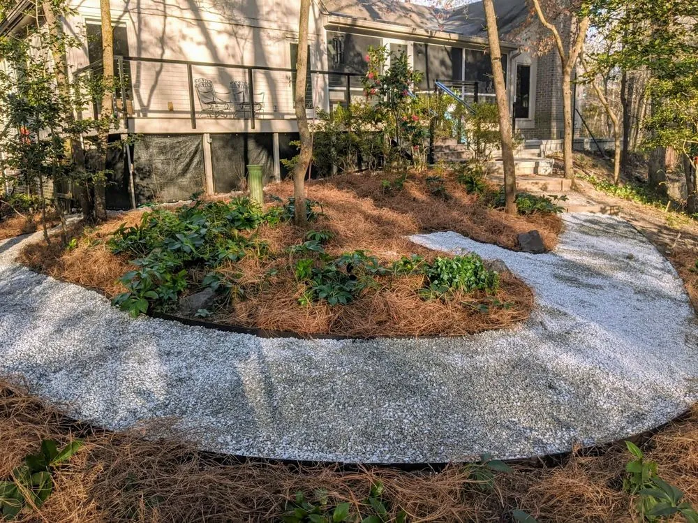 Affordable yard cleanup service for homes in Yorktown, VA by Custom Gardens
