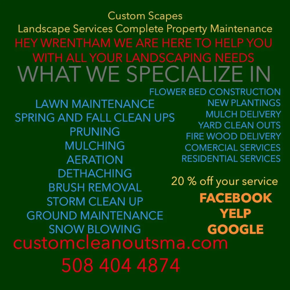 Expert residential landscaping with custom design across Wrentham, MA - Custom Scapes Landscape Services Complete Property Maintenance