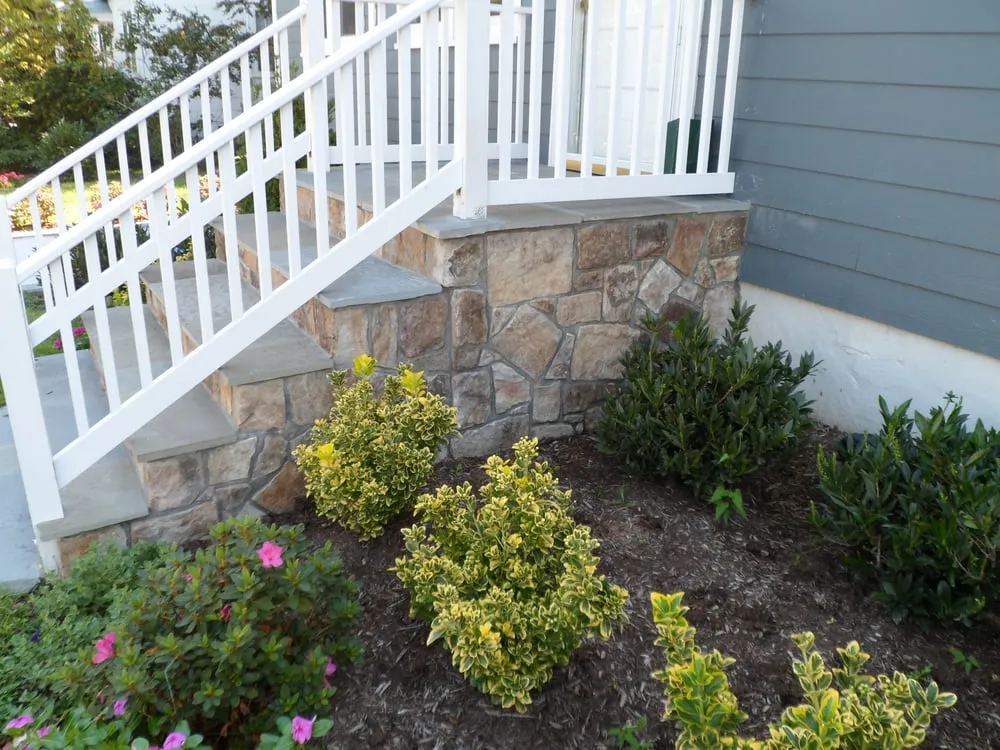 Professional landscape installation in Falls Church, VA by Custom Stonescaping