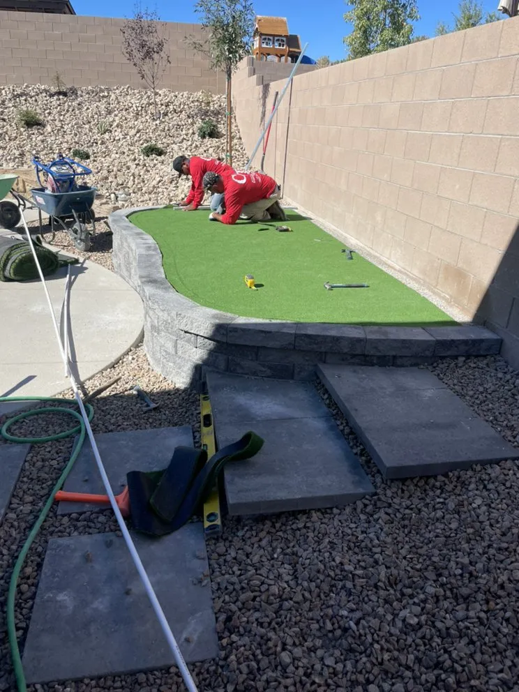 Custom garden landscaping in Las Vegas, NV by Custom Touch Landscape