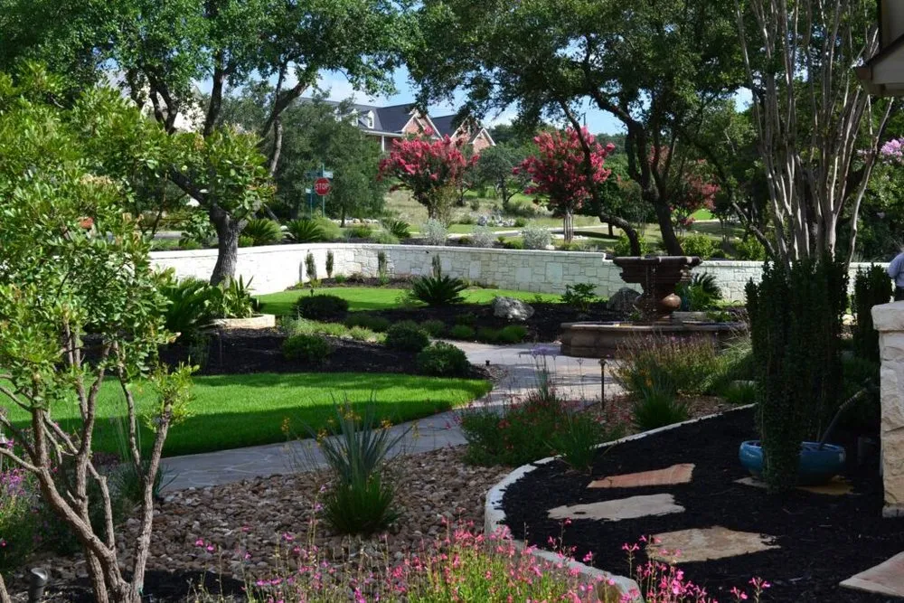 Professional lawn mowing service with custom design in San Antonio, TX by Cutrite Landscaping