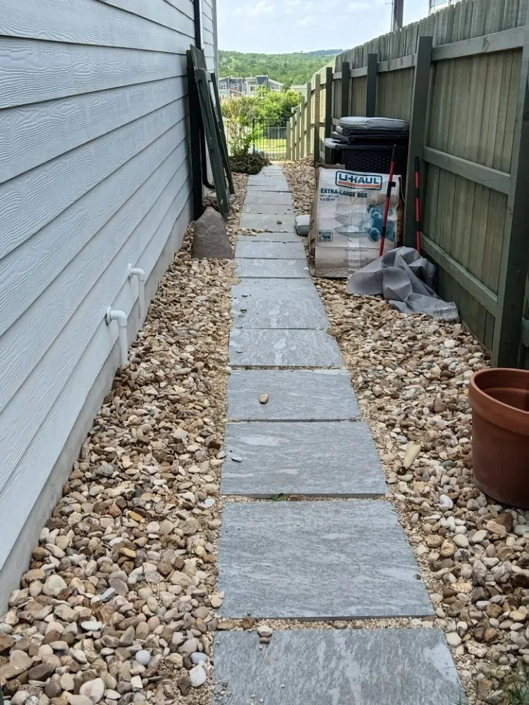 Expert garden landscaping with custom design in Austin, TX by Cuts & Edges Lawn Services