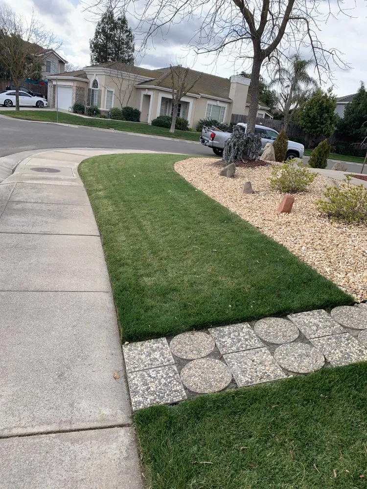 Custom outdoor landscaping for year-round maintenance across Delhi, CA - Cuts & Edging Lawn Care