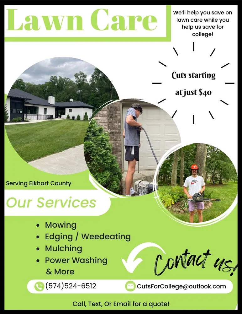 Top-rated outdoor landscaping experts serving Elkhart, IN - Cuts For College