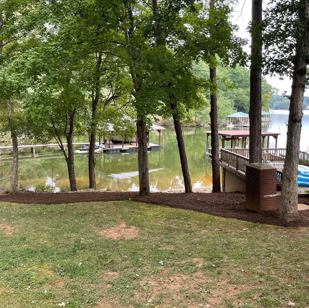 Expert lawn mowing service with custom design in Hickory, NC by Cutters Edge Lawn Specialists