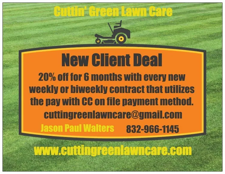 Reliable lawn mowing service for year-round maintenance in Palacios, TX by Cuttin' Green Lawn Care