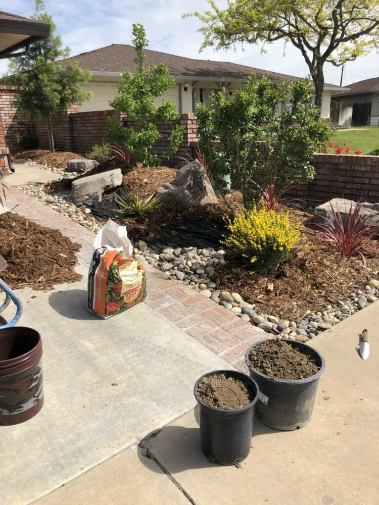 Affordable residential landscaping for year-round maintenance in Modesto, CA by Cutting Edge Lawn Care And Maintenance