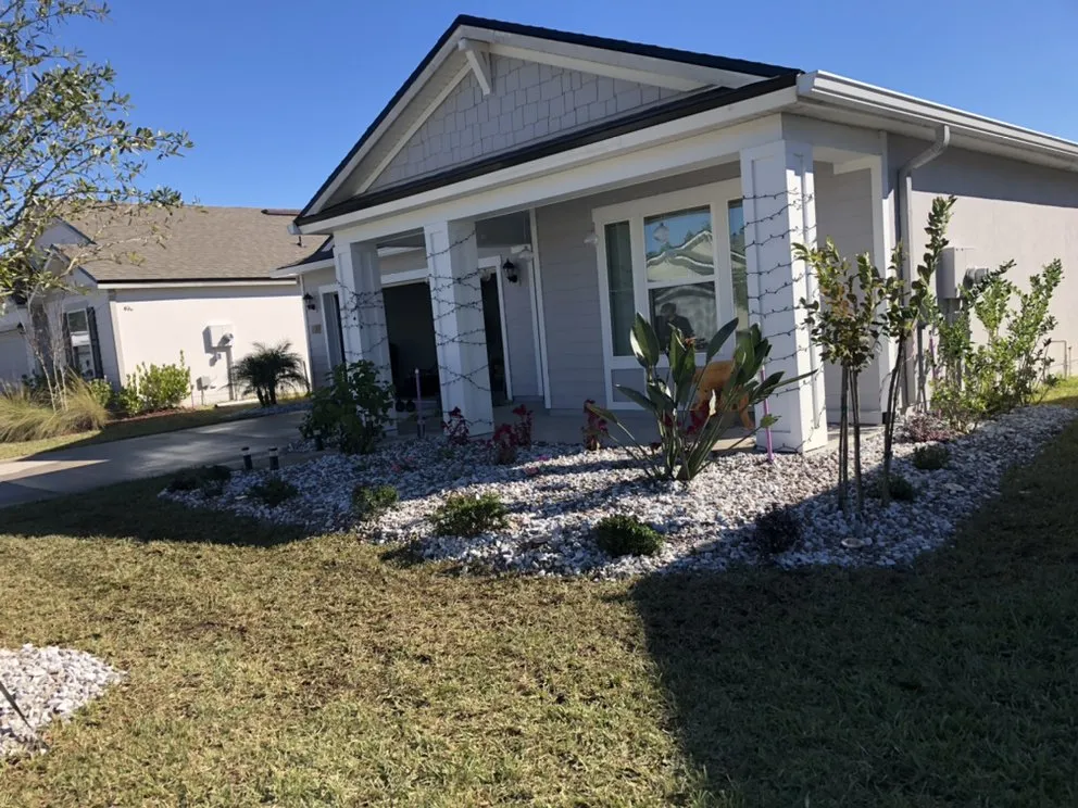 Custom garden landscaping with custom design across Palm Coast, FL - Cutting Edge Lawncare & More