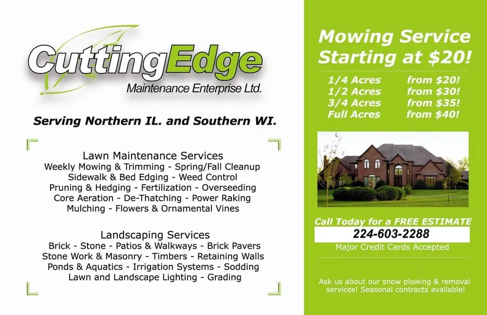 Trusted landscape design in Spring Grove, IL by Cutting Edge Maintenance Ent. ltd.