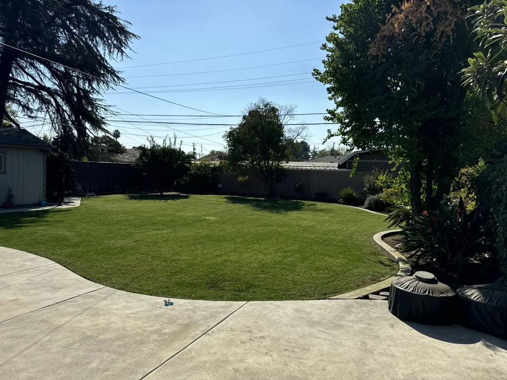 Custom landscape installation for year-round maintenance in Fresno, CA by Cutting Edge Property Solutions