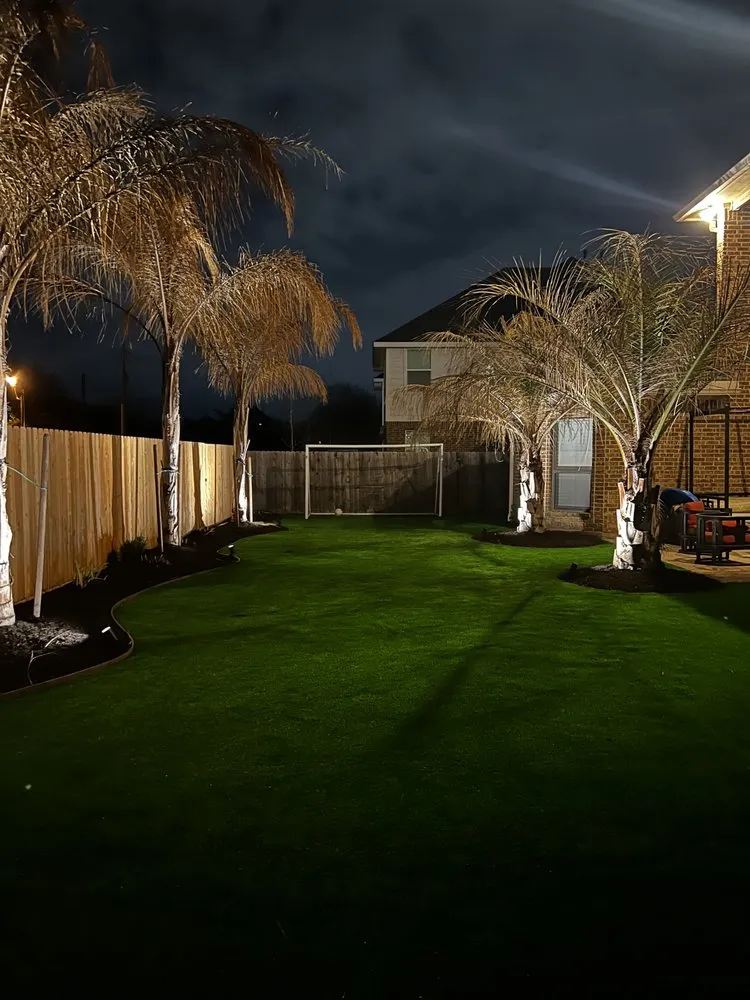 Professional garden landscaping for year-round maintenance in Lake Jackson, TX by Cutting Edge Services