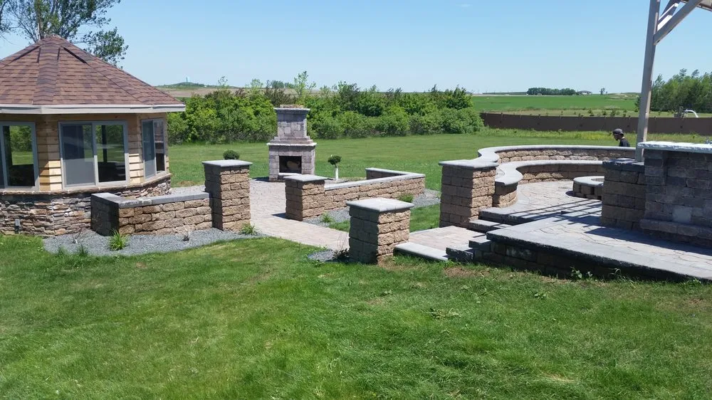 Custom residential landscaping in Bismarck, ND by Cutting Edge Yard Art