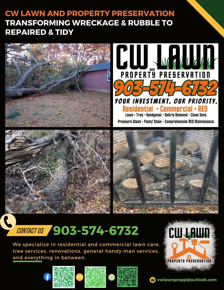 Top-rated residential landscaping experts serving Frankston, TX - CW Lawn and Property Preservation