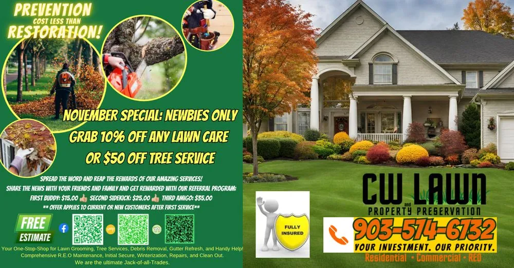 Trusted yard cleanup service experts serving Frankston, TX - CW Lawn and Property Preservation