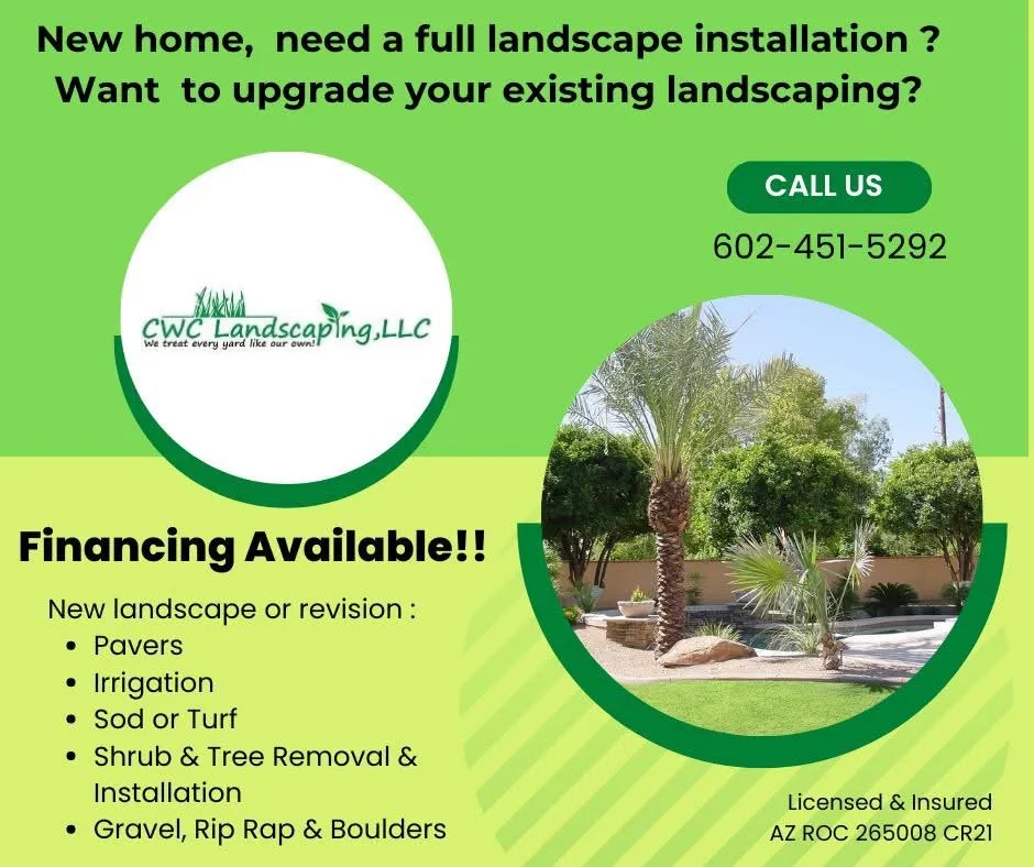 Reliable residential landscaping near you in Surprise, AZ by CWC Landscaping