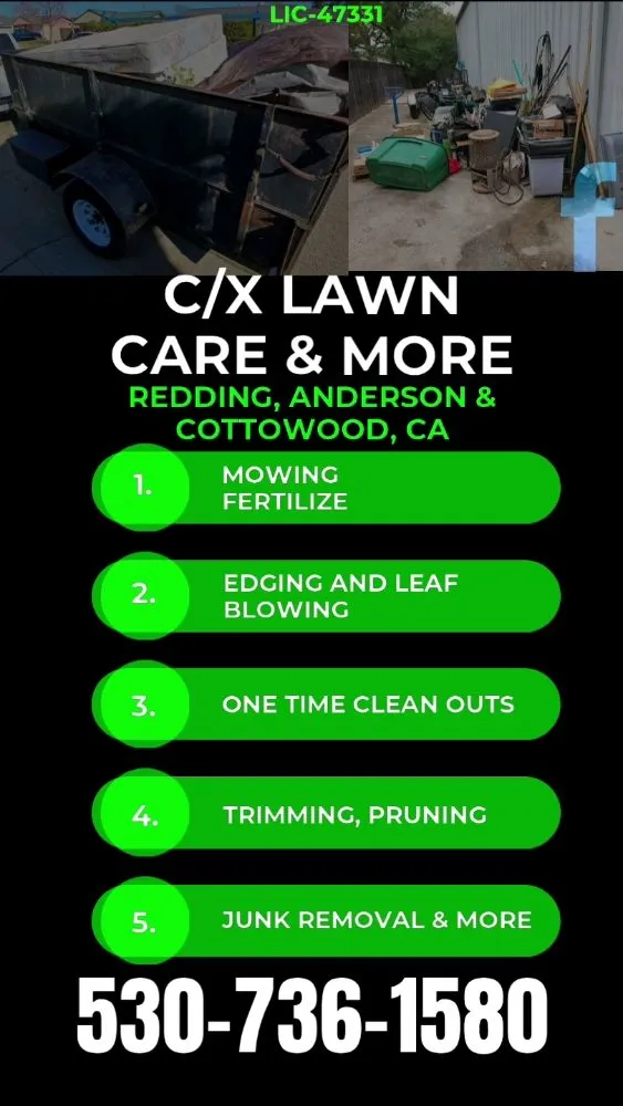 Top-rated garden landscaping near you in Cottonwood, CA by CX Lawn Care & More