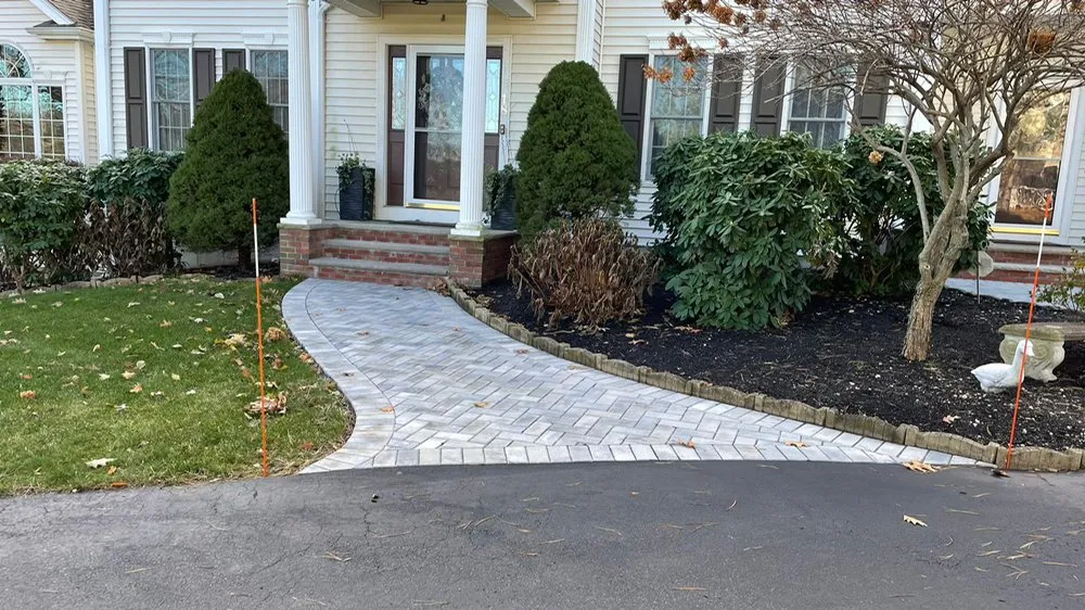 Professional landscape installation in Weymouth, MA by D & C Construction
