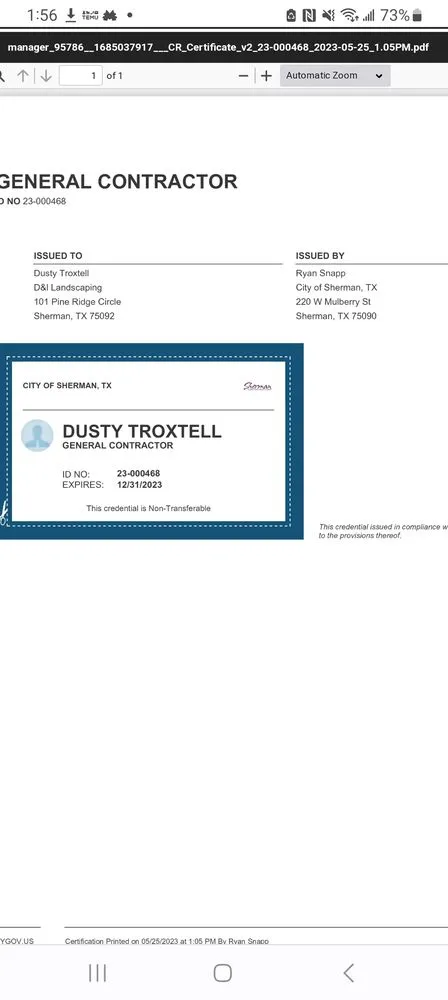 Reliable outdoor landscaping near you in Sherman, TX by D & l Landscaping