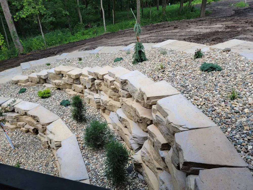 Custom outdoor landscaping in Dyersville, IA by D & S Lawn Care and Landscaping