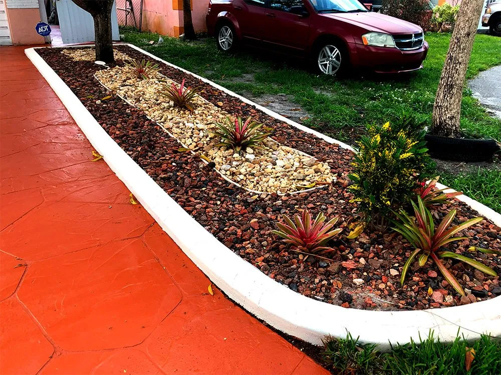 Trusted lawn mowing service with custom design in Miami Gardens, FL by D Gonzalez Landscaping