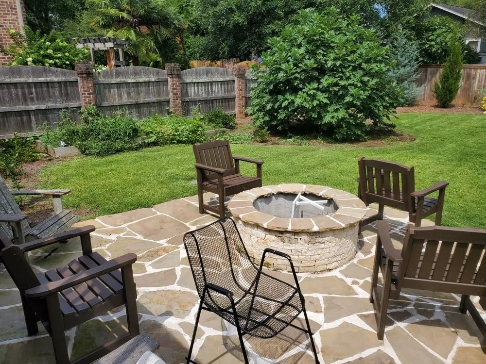 Custom garden landscaping with custom design across Spartanburg, SC - D. Mack Lawn Care Services