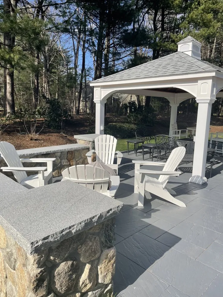 Trusted yard cleanup service with custom design in Attleboro, MA by D R Stonework And Landscape