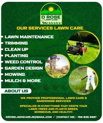 D Rose Lawn Care Logo