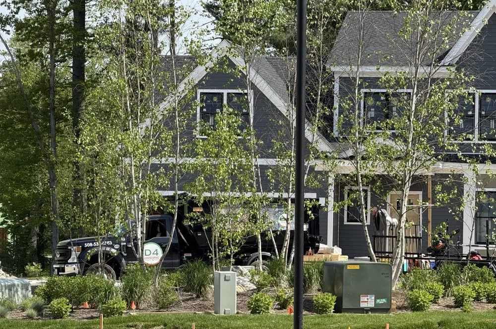 Custom garden landscaping in Medway, MA by D4 Landscaping