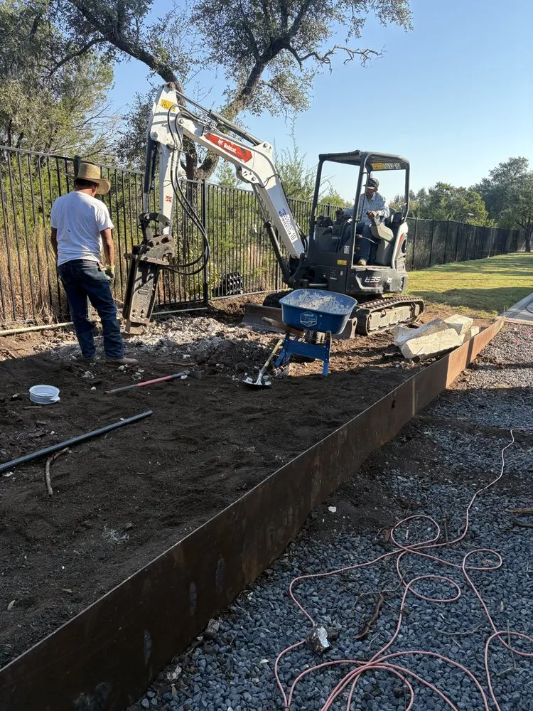 Custom residential landscaping in Leander, TX - Da Brothers Masonry