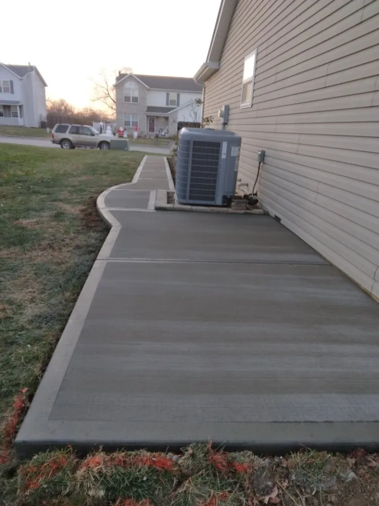 Custom landscape installation in Belleville, IL by DA Concrete & Landscaping