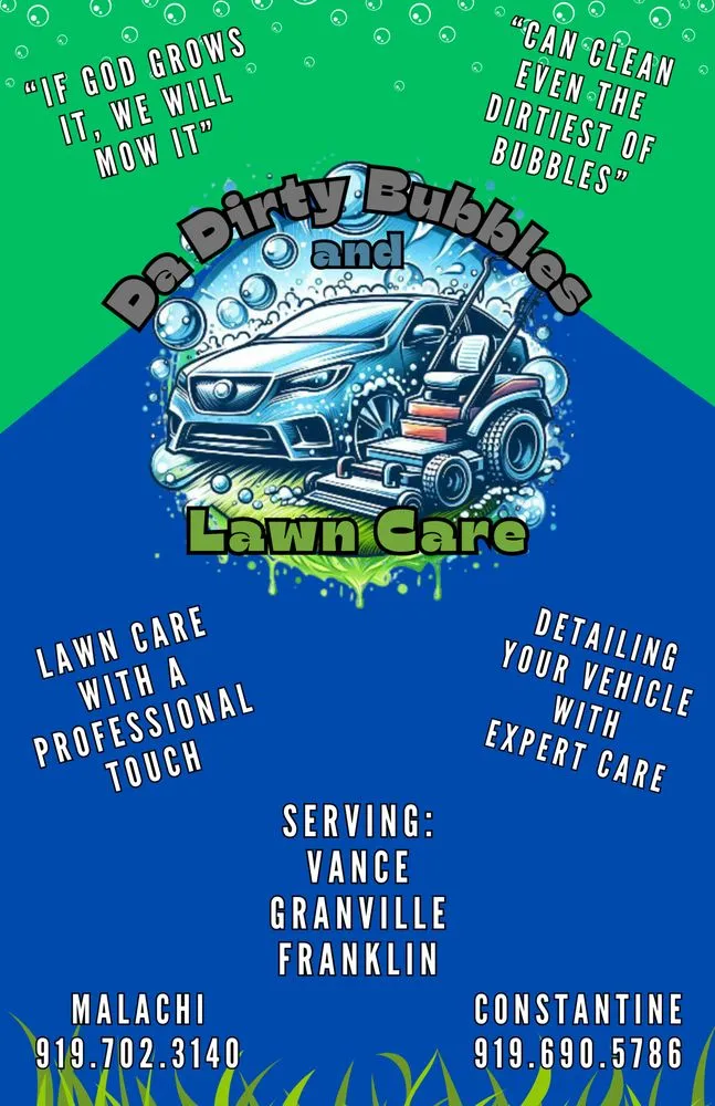 Custom residential landscaping in Henderson, NC by Da Dirty Bubble Detailing