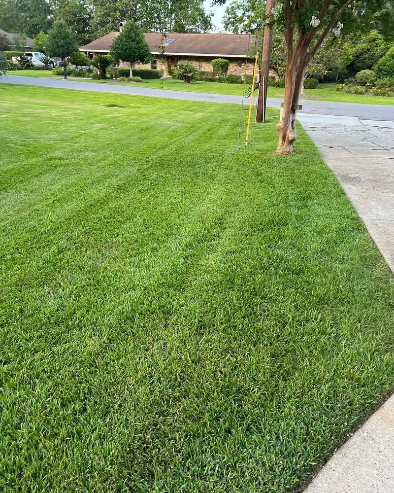 Local landscape installation with custom design in Slidell, LA by Da Yard Barber & Pressure Washing