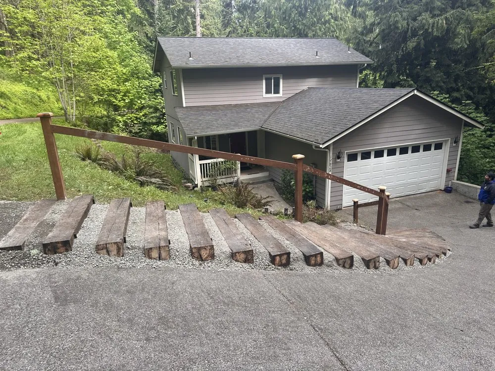 Affordable lawn mowing service with custom design in Olympia, WA by Dad & Son Lawn care