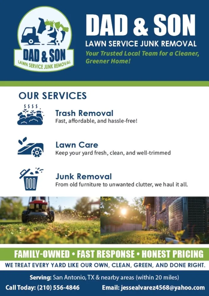 Affordable landscape design for beautiful yards in San Antonio, TX by Dad And Son Junk Removal