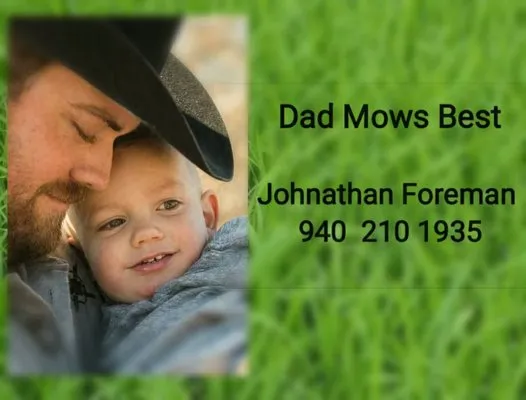 Dad Mows Best Logo